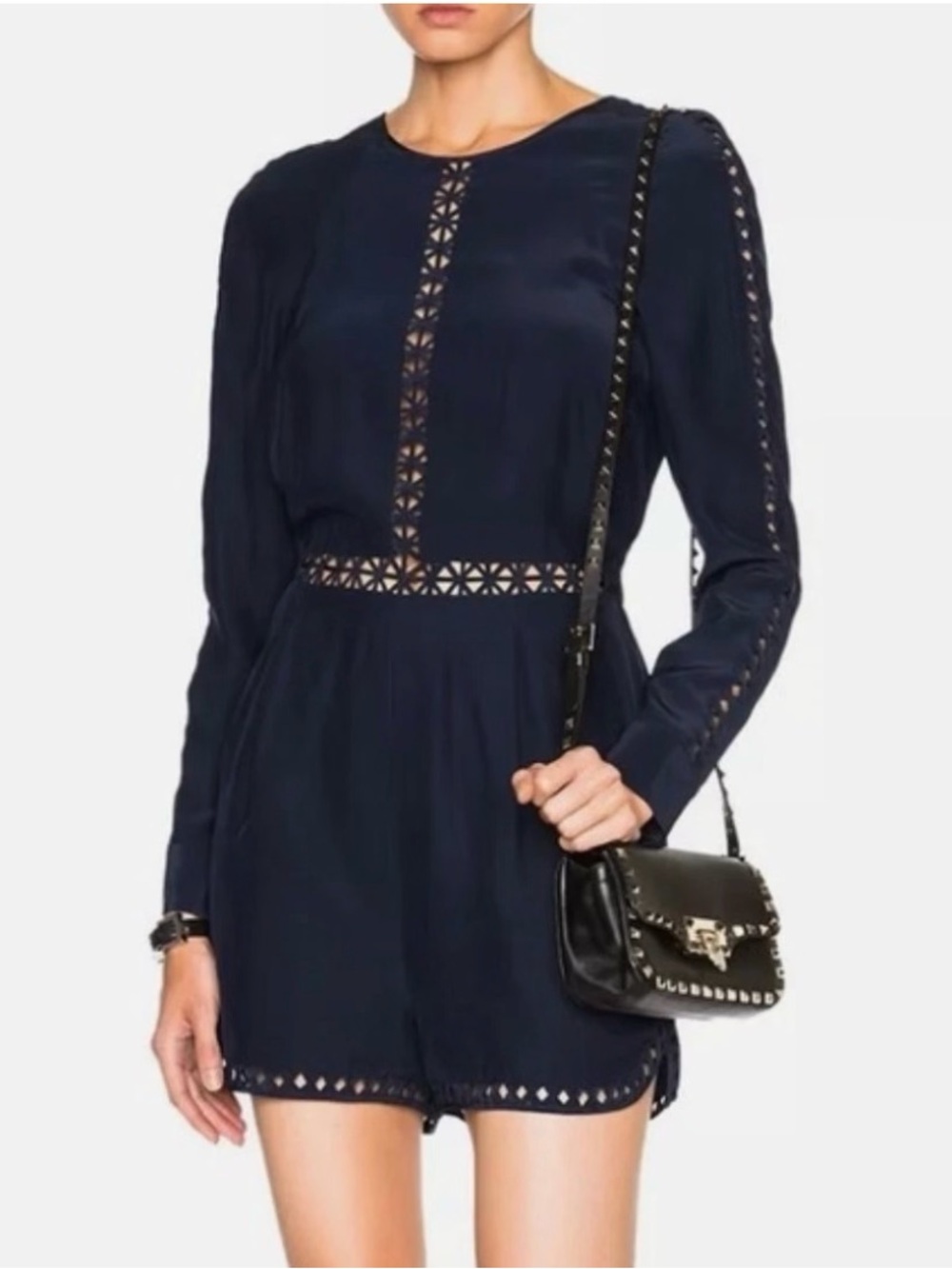 Jonathan Simkhai Crossbar Silk Romper
